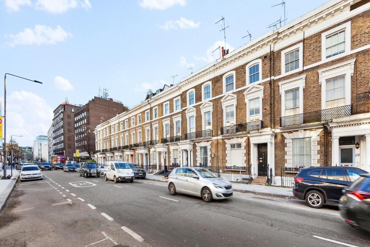 Balcony Blue Theme 1 Bedroom Central London Luxury Flat Near Hyde Park! Accommodates Up To 6! Double Sofa Bed And Next To Station! 외부 사진